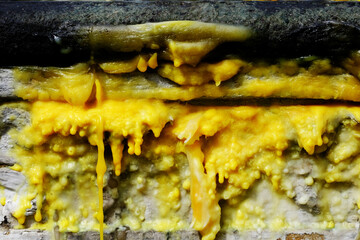 The candle melts into skin rashes.
