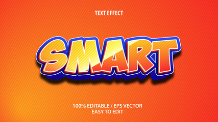 smart text effect Premium Vector