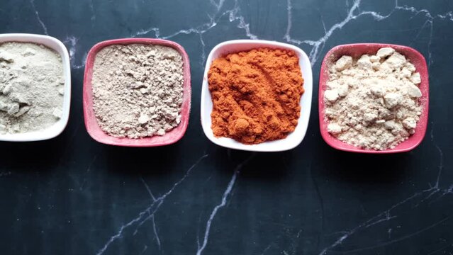 garlic , chili and ginger powder in a bowl 