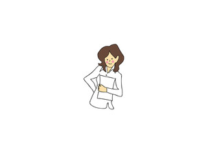 書類を持った女性