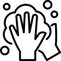 hand washing outline icon