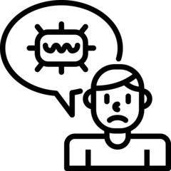 infection outline icon