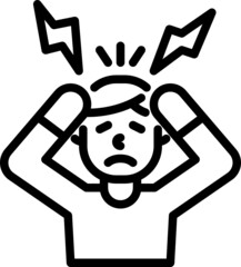 headache outline icon