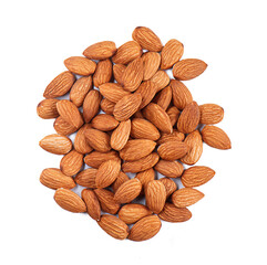 almonds on a white