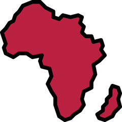 africa color outline icon