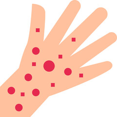 skin rash flat icon