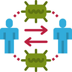 human transmission flat icon