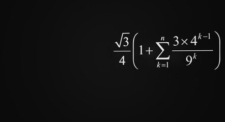 Mathematical formula on black background