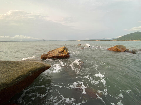 Arabian Sea During Rainy Season In Karwar, Karnataka, India.