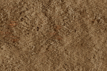 Stone wall concrete rough cracked porous dark brown surface texture - obrazy, fototapety, plakaty