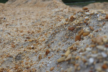 small rocks carried along by a river