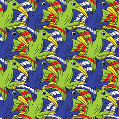 Abstract Parrots tessellation pattern - 510340841