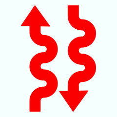 Red arrow icon vector