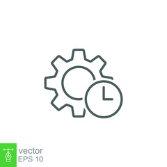 Business efficiency line icon. Simple outline style symbol. Vector illustration isolated on white background. EPS 10.