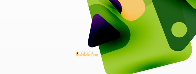 Primitive geometric shapes - line, triangle, square and circle composition. Vector geometric minimal abstract background for wallpaper, banner, background, landing page