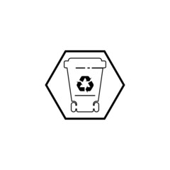 Trash bin icon logo