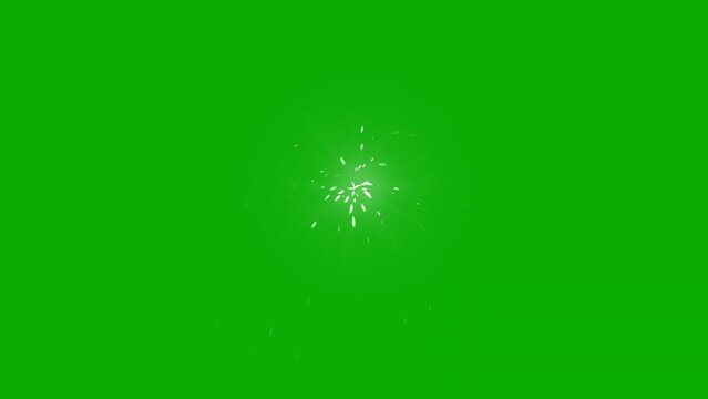 Weld sparks motion graphics with green screen background