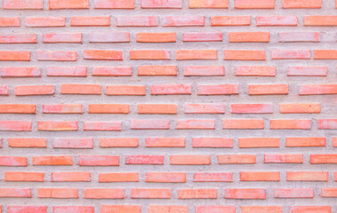 Orange and white brick wall texture background. Brickwork and stonework flooring interior rock old pattern.