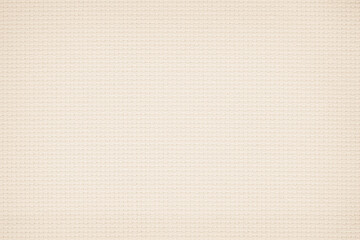 Fabric canvas woven texture background in pattern in light beige cream brown color blank. Natural gauze linen, carpet wool and cotton cloth textile as sack material.