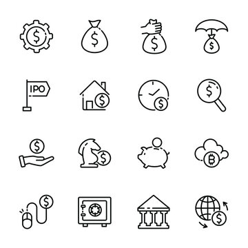 investment icons set ,vector eps10