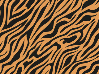 Vector Seamless Black and White Pattern of Leopard and Zebra Skins on an Isolated White Background. Stock texture of the animal. Fashion design, print on fabric wallpaper, website template design.