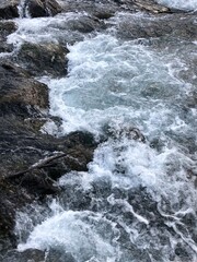 The view of Truckee river, North Lake Tahoe, California. Mountain river in Sierras. West coast vacation destinations. California roadtrip. 