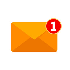 New message notification icon vector illustration isolated on white background