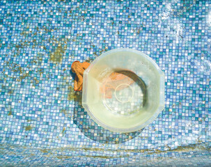 outdoor pool cleaning