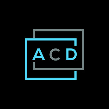 ACD letter logo creative design. ACD unique design.
