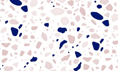 Colorful venetian terrazzo imitation seamless pattern. Realistic marble texture with stone fragments. Modern minimalistic floor tile for interior decoration. Trendy abstract illustration.