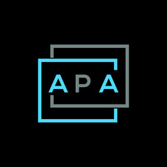 APA letter logo design on white background. APA creative initials letter logo concept. APA unique letter design.   - obrazy, fototapety, plakaty