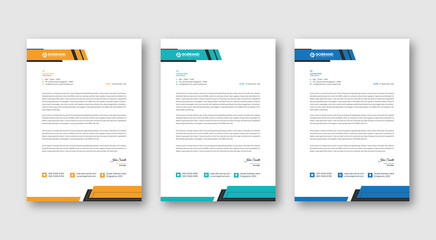 Fototapeta na wymiar letterhead flyer business corporate official professional trendy newest minimal template design 