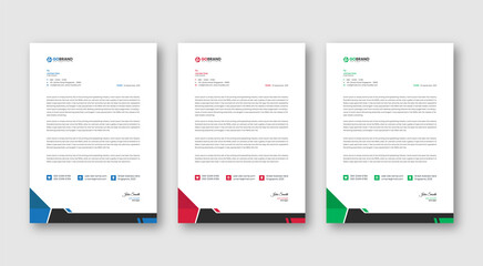 Modern business letterhead template Bundle design
