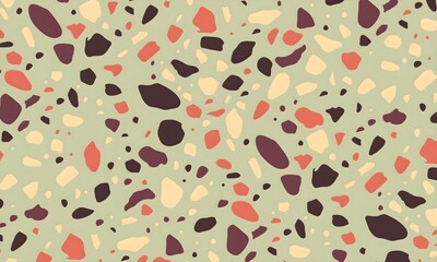 Terrazzo seamless pattern. Texture of natural stone, quarts, granite , cement, in classic Italian style.