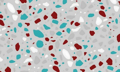 Terrazzo seamless pattern. Texture of natural stone, quarts, granite , cement, in classic Italian style.