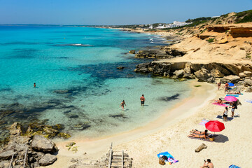 One of the best known beaches in Formentera. It is Calo des Mort. With clear and calm waters, this...