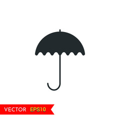 Creative Umbrella button icon vector