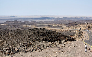Lava plateau with swirling heat waves (around Lake Afrera), Danakil Depression, Ethiopia
