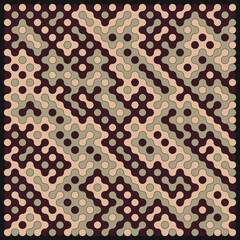 Multicolor truchet tiling connections illustration