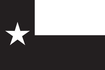 Texas State Flag In Black And White - 510356002