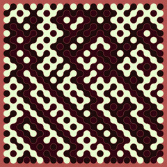 Multicolor truchet tiling connections illustration