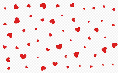 Red Heart Vector Transparent Backgound. Birthday