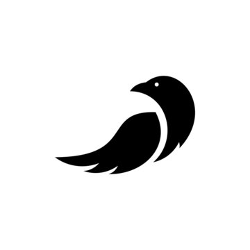 Minimalist crow logo design on Craiyon