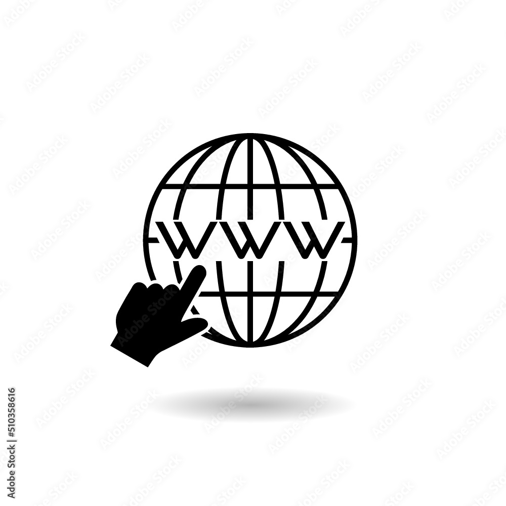 Poster go to web logo with shadow