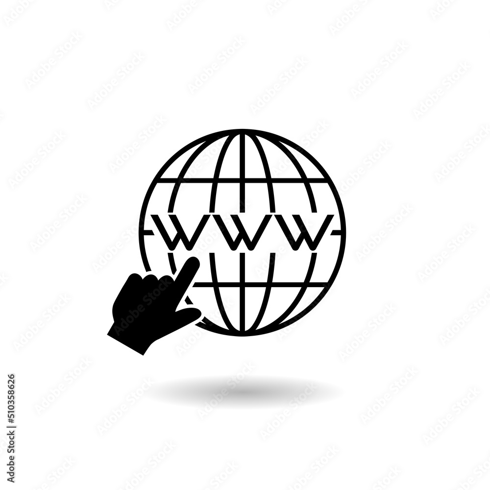 Poster go to web logo with shadow