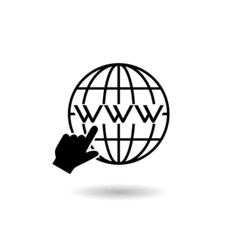 Go to web logo with shadow