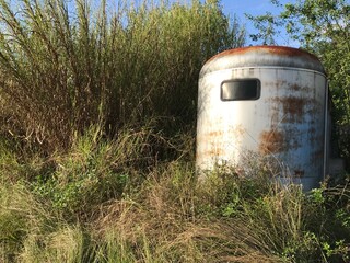 An abandoned horse transporter out in the middle of Southwest Ranches in Florida