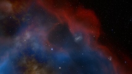 Universe filled with stars, nebula and galaxy
