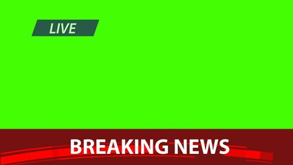 Breaking News live telecast 4K Background Animation with Green Screen footage.