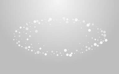 Silver Snowstorm Vector Grey Background. Overlay